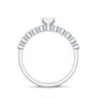 Oval Cut Moissanite Solitaire Bridal Ring Set for Women D-VS1 - Rosec Jewels