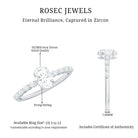 1.75 CT Oval Cut Solitaire Zircon Engagement Ring with Side Stones AAAA - Rosec Jewels