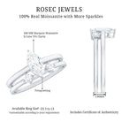 Rosec Jewels-Marquise Cut Moissanite Engagement Ring with Stackable Band