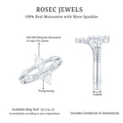 Marquise Cut Moissanite Wedding Ring Set with Beaded Detail D-VS1 - Rosec Jewels