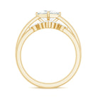 Princess Cut Moissanite Solitaire Wedding Ring Set for Her D-VS1 - Rosec Jewels