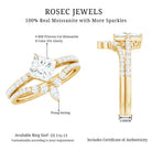 Rosec Jewels-Princess Cut Moissanite Wedding Ring Set for Women