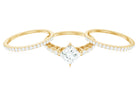 Rosec Jewels-Princess Cut Moissanite 3 Piece Bridal Ring Set