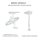 Princess Cut Moissanite Designer Engagement Ring for Women D-VS1 - Rosec Jewels