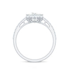 Princess Cut Moissanite Designer Engagement Ring for Women D-VS1 - Rosec Jewels