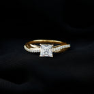 1 Carat Princess Cut Cubic Zirconia Solitaire Engagement Ring AAAA - Rosec Jewels