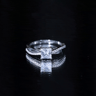 Solitaire Moissanite Princess Cut Engagement Ring D-VS1 - Rosec Jewels