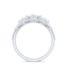 Princess and Round Cut Moissanite Wedding Ring Set D-VS1 - Rosec Jewels