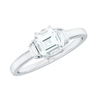 1.50 CT Asscher Cut Solitaire Zircon Engagement Ring AAAA - Rosec Jewels