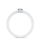 Genuine Marquise Black Spinel Promise Ring with Diamond AAA - Rosec Jewels