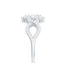 1.50 CT Marquise Cut Zircon Crossover Engagement Ring AAAA - Rosec Jewels