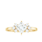 1 CT Princess Cut Cubic Zirconia Engagement Ring in Prong Setting AAAA - Rosec Jewels