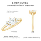 Rosec Jewels-Princess Cut Moissanite Engagement Ring with Trio