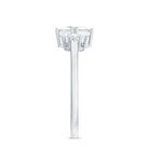 Rosec Jewels-Princess Cut Moissanite Engagement Ring with Trio