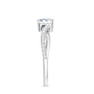 Rosec Jewels-Princess Cut Moissanite Bypass Engagement Ring for Women