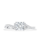 Rosec Jewels-Princess Cut Moissanite Bypass Engagement Ring for Women