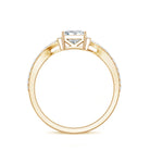 Rosec Jewels-Princess Cut Moissanite Bypass Engagement Ring for Women