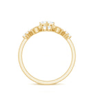 Certified Moissanite Heart Promise Ring with Beaded Detail D-VS1 - Rosec Jewels