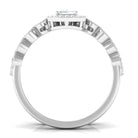 Cubic Zirconia Designer Solitaire Bridal Ring Set with Band AAAA - Rosec Jewels