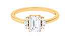 2 CT Octagon Cut Solitaire Cubic Zirconia Engagement Ring AAAA - Rosec Jewels
