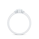Rosec Jewels-Certified Moissanite Heart Promise Ring with Accent