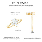 Rosec Jewels-Certified Moissanite Heart Promise Ring with Accent