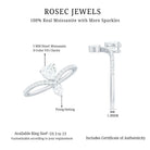 Designer Moissanite Heart Engagement Ring for Women D-VS1 - Rosec Jewels