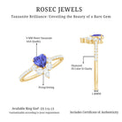 Natural Tanzanite Diamond Heart Promise Ring for Engagement AAA - Rosec Jewels