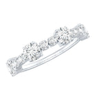 Round Moissanite Half Eternity Wedding Band D-VS1 - Rosec Jewels