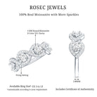 Round Moissanite Infinity Wedding Band Ring D-VS1 - Rosec Jewels