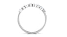 Oval and Baguette Cut Zircon Wedding Half Eternity Ring AAAA - Rosec Jewels