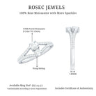 Rosec Jewels-Moissanite Toi et Moi Engagement Ring with Split Shank