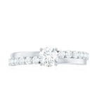 1 CT Round Cut Cubic Zirconia Promise Ring in Prong Setting AAAA - Rosec Jewels