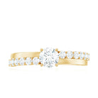 1 CT Round Cut Cubic Zirconia Promise Ring in Prong Setting AAAA - Rosec Jewels
