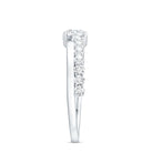 Round Cut Moissanite Engagement Ring with Side Stones D-VS1 - Rosec Jewels