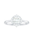 Rosec Jewels-Princess Cut Moissanite Floral Engagement Ring for Women