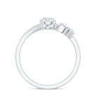Certified Moissanite Promise Ring with Butterfly Motif D-VS1 - Rosec Jewels