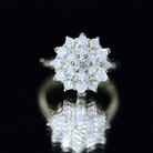 Womens Moissanite Flower Engagement Ring with Certificate D-VS1 - Rosec Jewels