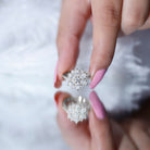 Womens Moissanite Flower Engagement Ring with Certificate D-VS1 - Rosec Jewels