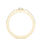 Certified Moissanite Floral Engagement Ring For Her D-VS1 - Rosec Jewels