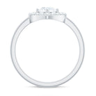 1 CT Round Cut Zircon Heart Engagement Ring with Halo AAAA - Rosec Jewels