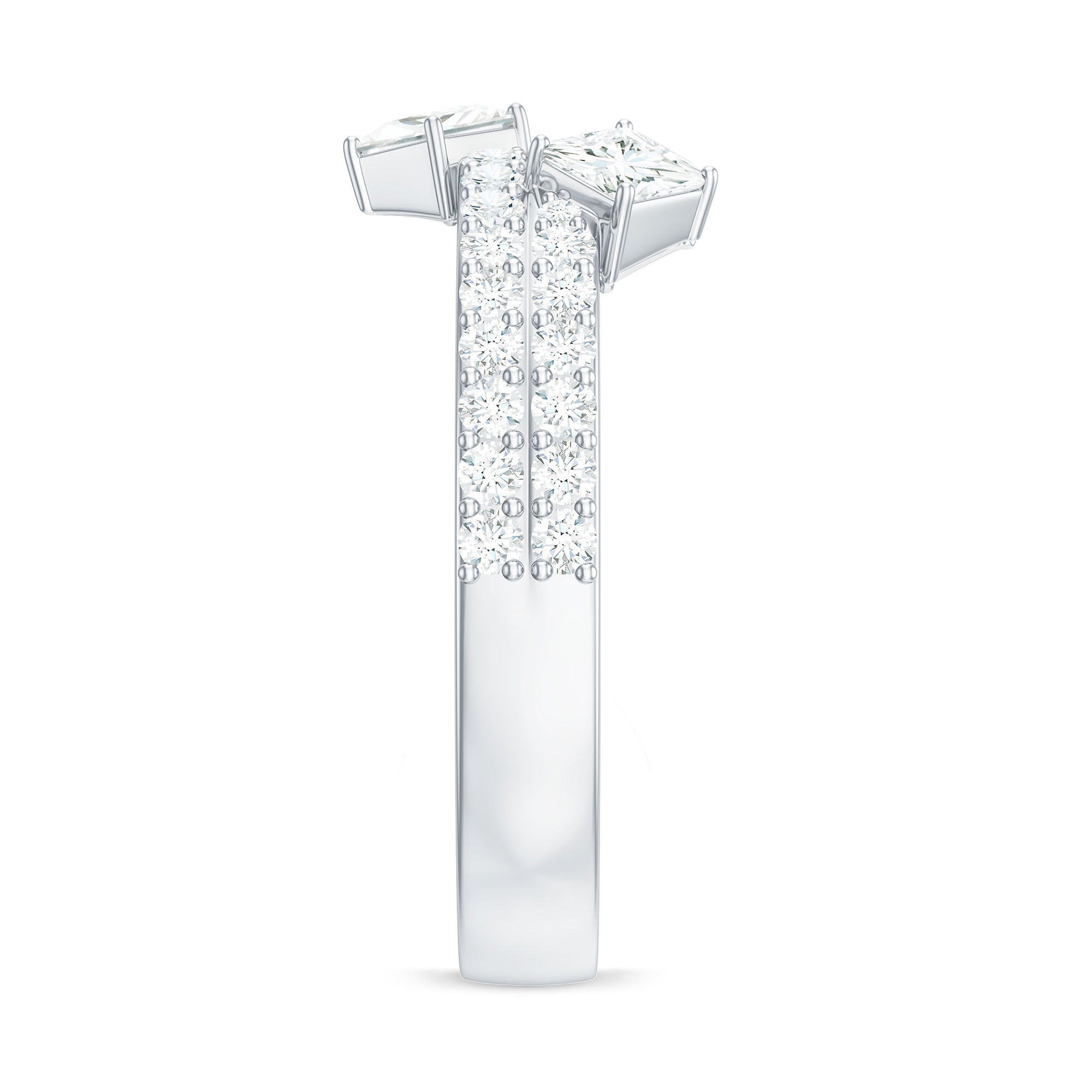 1.50 CT Designer Zircon Band Ring in Prong Setting AAAA - Rosec Jewels