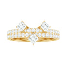 1.50 CT Designer Zircon Band Ring in Prong Setting AAAA - Rosec Jewels