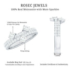 Princess and Round Cut Moissanite Designer Wedding Band D-VS1 - Rosec Jewels