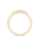 Princess and Round Cut Moissanite Designer Wedding Band D-VS1 - Rosec Jewels