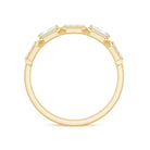 Certified Moissanite Geometric Half Eternity Ring D-VS1 - Rosec Jewels