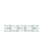 Moissanite Round and Baguette Wedding Band D-VS1 - Rosec Jewels
