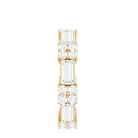 Moissanite Round and Baguette Wedding Band D-VS1 - Rosec Jewels