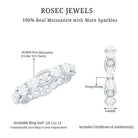 Certified Moissanite Designer Wedding Band D-VS1 - Rosec Jewels