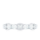 Certified Moissanite Designer Wedding Band D-VS1 - Rosec Jewels